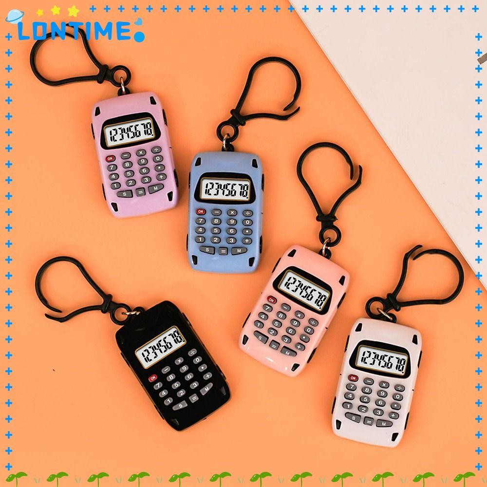 LONTIME เครื่องคิดเลขอิเล็กทรอนิกส์, จอแสดงผล 8 หลักเครื่องคิดเลขพกพาน้ําหนักเบา, แบบพกพามินิมัลติฟังก์ชั่สร้างสรรค์พวงกุญแจนักเรียน