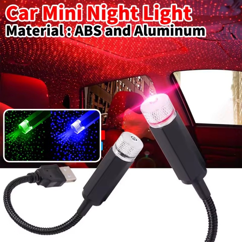 รถโรแมนติก Mini Night Light 12V 0.3A บรรยากาศ Star Sky โคมไฟ Galaxy Star Night Light สําหรับหลังคารถ
