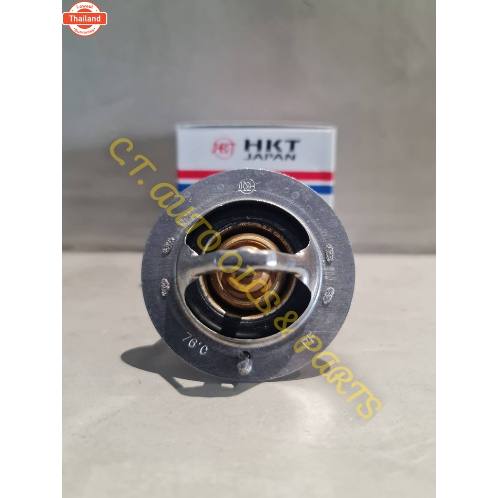 วาล์วน้ำอุณหภูมิเครื่องยนต์  VIGO,REVO,D4D1KZ,1KD,2KD  76 องศา HKT JAPAN แท้ แถมฟรี O - RING*