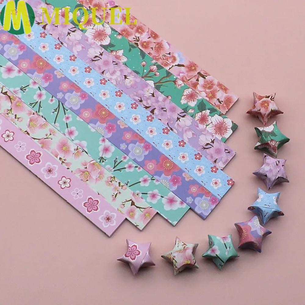 MIQUEL Origami Stars Paper, Star Paper Strips Paper Craft Star Folding Paper, Child Hand Art Lucky D