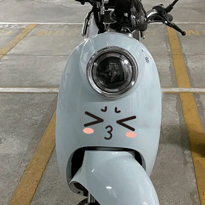 TB Spot Goods#Electric Scooter Decorative Stickers Battery Scooter Stickers Cute Cartoon Helmet Scra