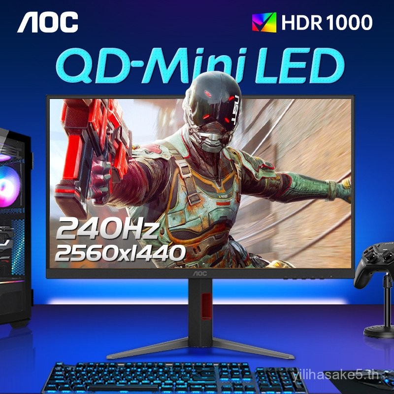 AOC 27 นิ้ว 2K240Hz Gaming QD-MiniLED จอคอมพิวเตอร์ Q27G4ZMN หน้าจอ HDR1000