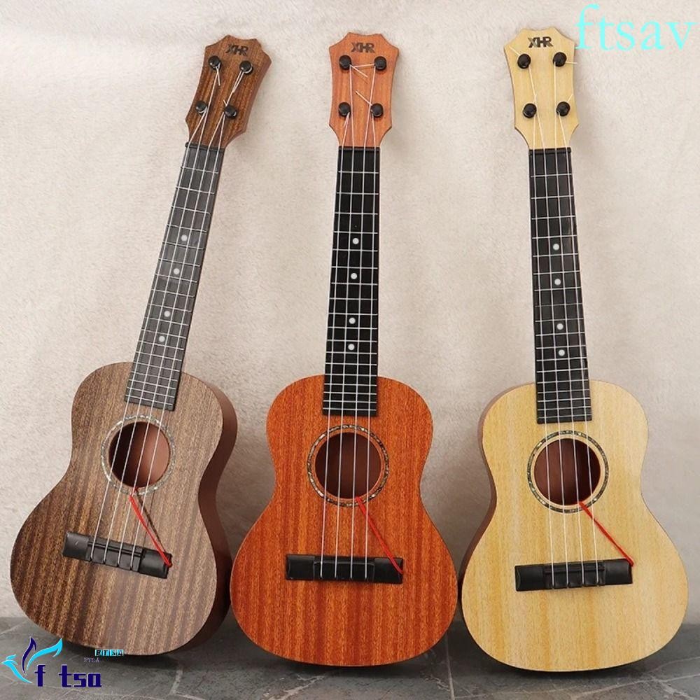 SWIFTSAVER จําลอง Ukulele ของเล่น,ปรับ String Knob คลาสสิก Ukulele เครื่องดนตรีของเล่น,โรงเรียนเล่นเกม Yukrili ของเล่น Playable ทนทานกีตาร์ขนาดเล็กของเล่นเกมกลางแจ้ง