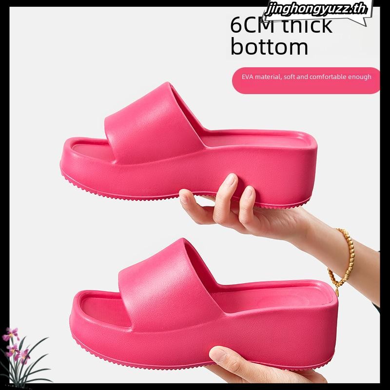 1 รองเท้าแตะ piso สําหรับผู้หญิง 2024新款EVA拖鞋女6CM厚底衫休闲鞋