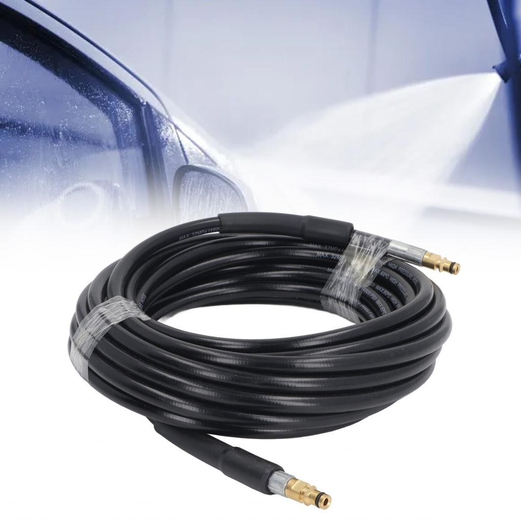 Generic ความดันเครื่องซักผ้าท่อ Extension 33FT Quick Connect Abrasion ทนยางสําหรับ K2 K3 K4