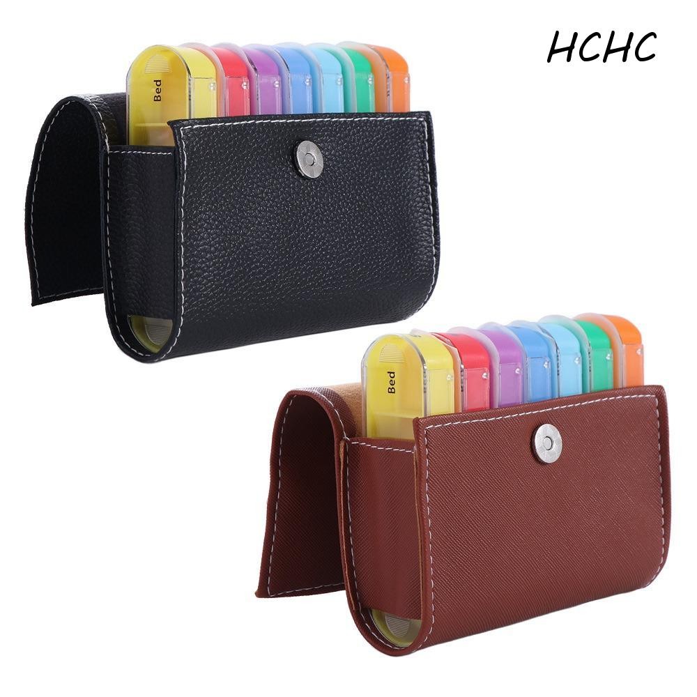 ELLSWORTH กล่องจัดยารายสัปดาห์,กระเป๋าถือ PU คอนเทนเนอร์ยา 7 วัน,Week Mark 4 ครั้งระบุวัน 28-Grid วิ