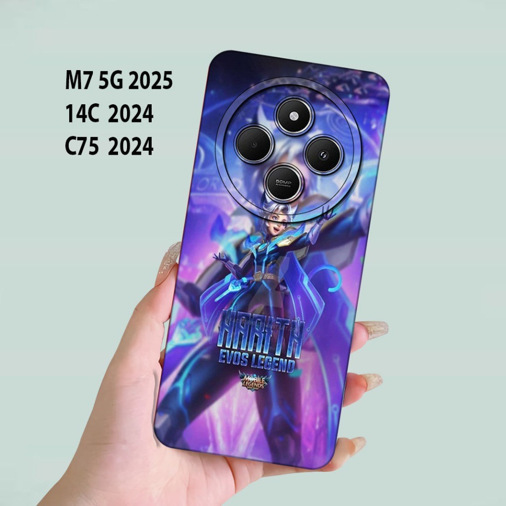 เคส Xiaomi POCO M7 5G 2025 - POCO C75 2024 - REDMI 14C 2024 _Softcase Silicone Hp สีดําใสยืดหยุ่น