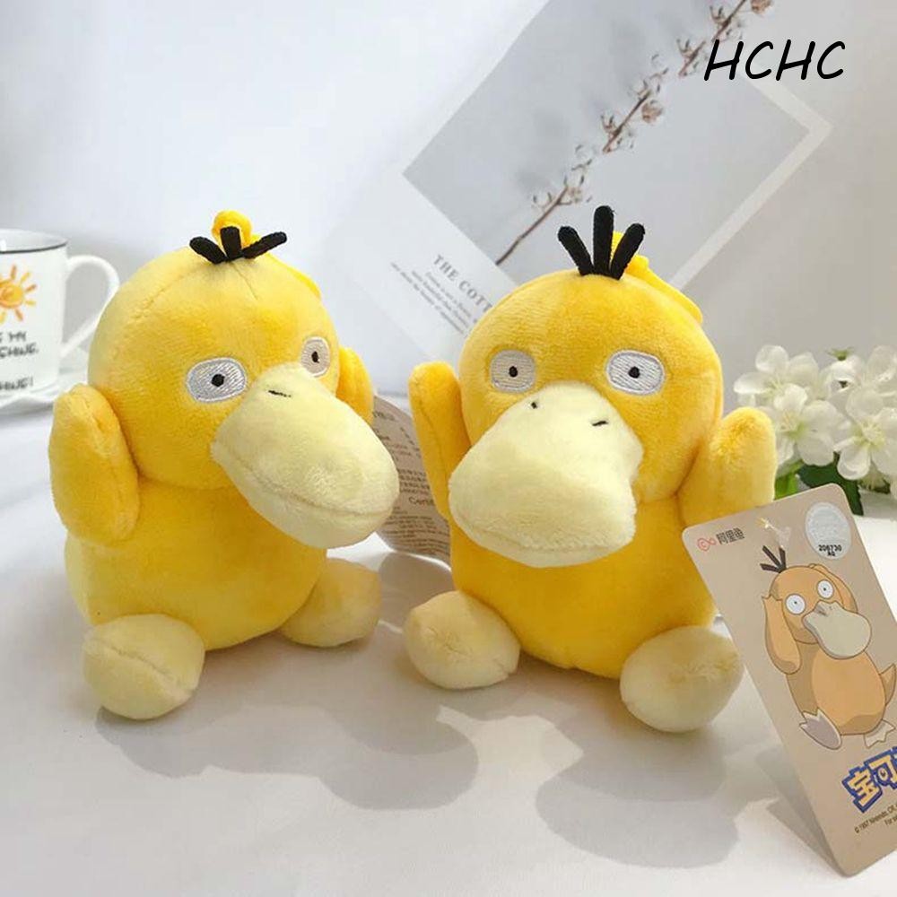 ELLSWORTH Pokemon Psyduck จี้กระเป๋าตกแต่งบุคลิกภาพอะนิเมะตุ๊กตา Psyduck พวงกุญแจเป็ดน้อยสีเหลืองการ