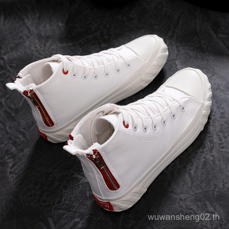 สไตล์ใหม่สีดํารองเท้าผ้าใบคุณภาพสูงหญิงเกาหลีรุ่น All-Match Harajuku ulzzang รองเท้าผ้าใบนักเรียนอิน