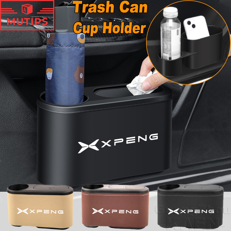 Xpeng X9 G6 ถังขยะในรถ รถยนต์ กล่องเก็บของออแกไนเซอร์ มีที่วางแก้วน้ำ เก็บถังขยะ
