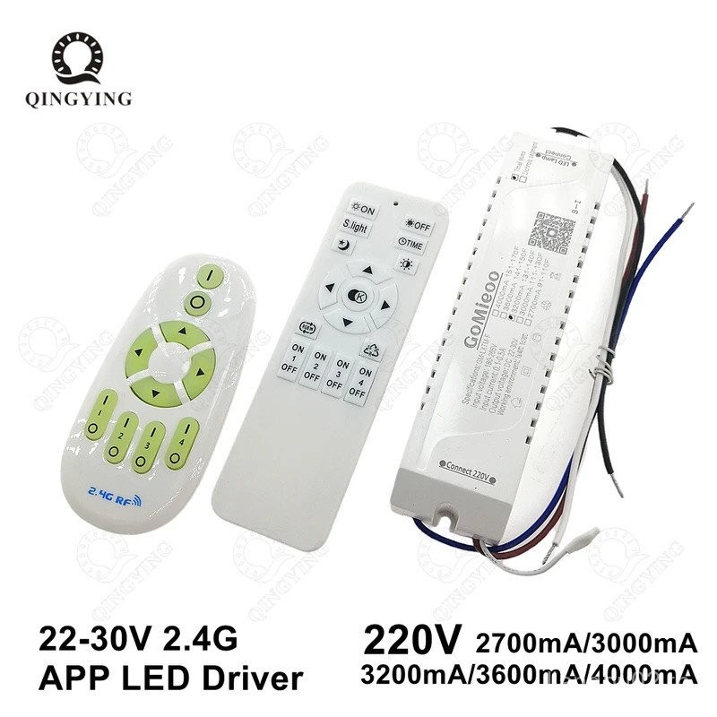22-30V APP อัจฉริยะ LED Driver 2.4G ระยะไกล GM-LXTM-F สองเส้นขนาน 2 สี 24V 2700mA 3000mA 3200mA 3600