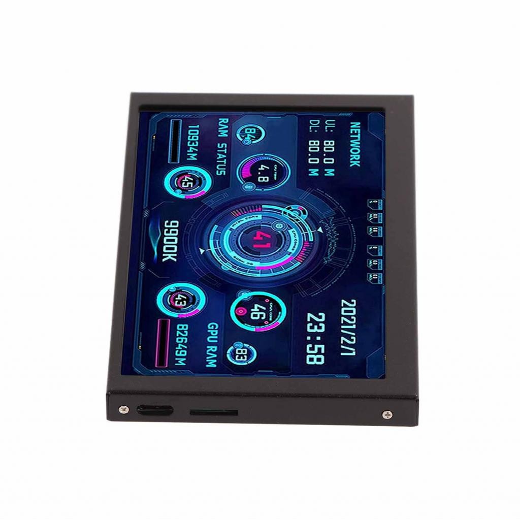 Sudi 5 นิ้ว IPS หน้าจอ USB สําหรับ Aida64 Raspberry PC CPU Monitor HDD ข้อมูลคอมพิวเตอร์แสดงอุณหภูมิ