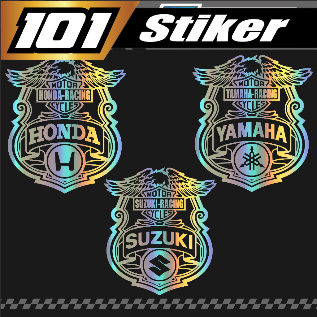 Eagle racing Motorcycle Sticker cycles cut Sticker harley motif visor Sticker
