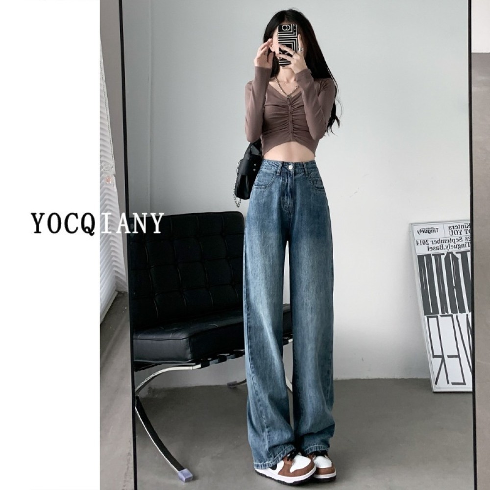 เสื้อผ้าผู้หญิงกางเกงและเลกกิ้ง dyj G22-1กางเกง-วินเทจสีฟ้า gt s april297 th ✨b_october411.th✨