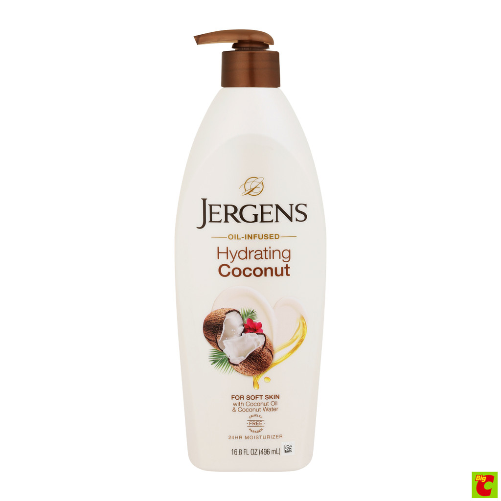 เจอร์เกนส์ ออยล์-อินฟิวส์ ไฮเดรติ้ง โคโคนัท ทเวนตี้โฟร์-อาวร์ มอยส์เจอไรเซอร์ 496 มล.