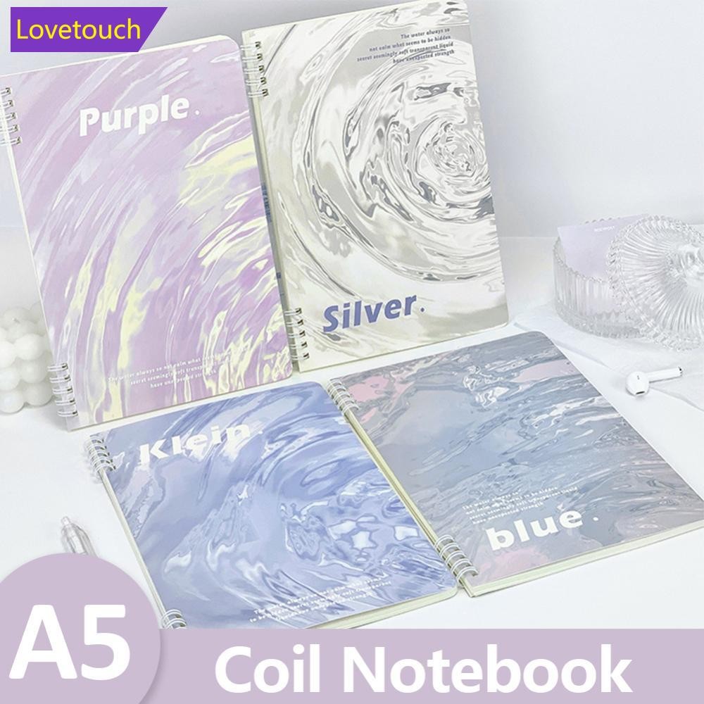 LOVETOUCH 120 หน้า A5 Coil Spiral Notebook Journals Morandi Basic Diary Weekly Planner Book School O