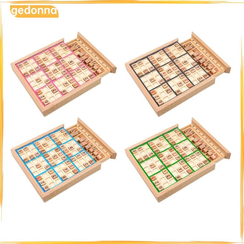 [gedonna] ไม้ Sudoku Board Sudoku Chess ของเล่นสมอง Teaser ของเล่นคณิตศาสตร์แบบพกพาสําหรับเด็ก