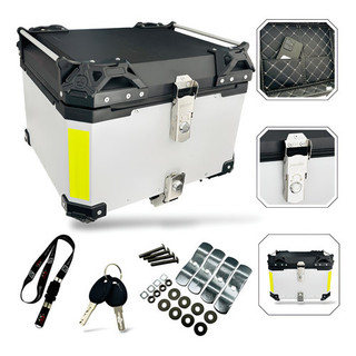 Bau Bauleto 55l Aluminio Moto Base Fixação Universal