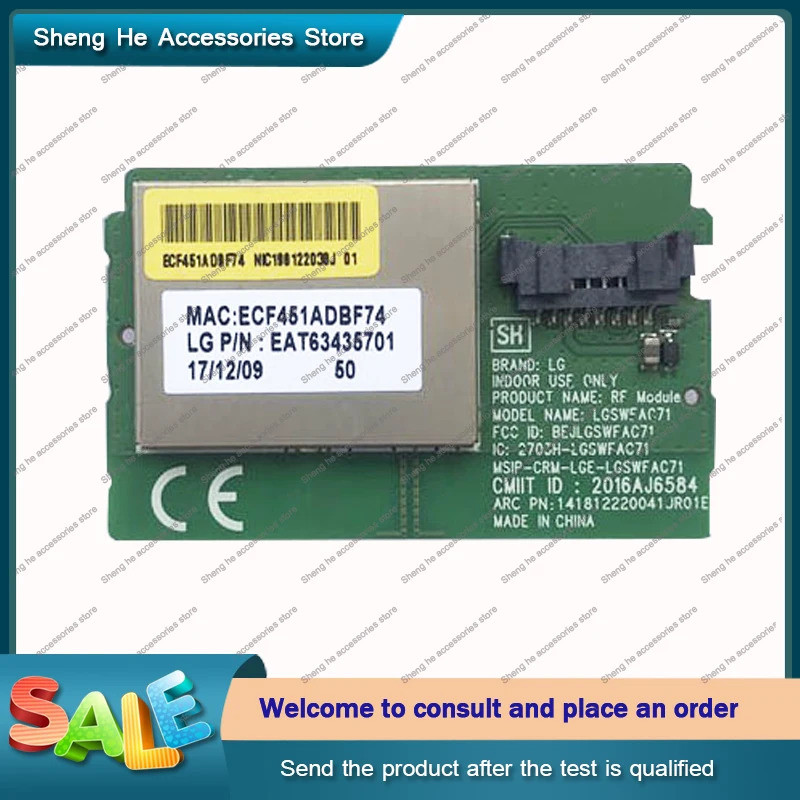 EAT63435701 EAT63435703 สําหรับ LG โมดูล wifi LGSWFAC71 43UN6200PUA 49LK5900PLA 43LJ550M 55LJ5500-SA