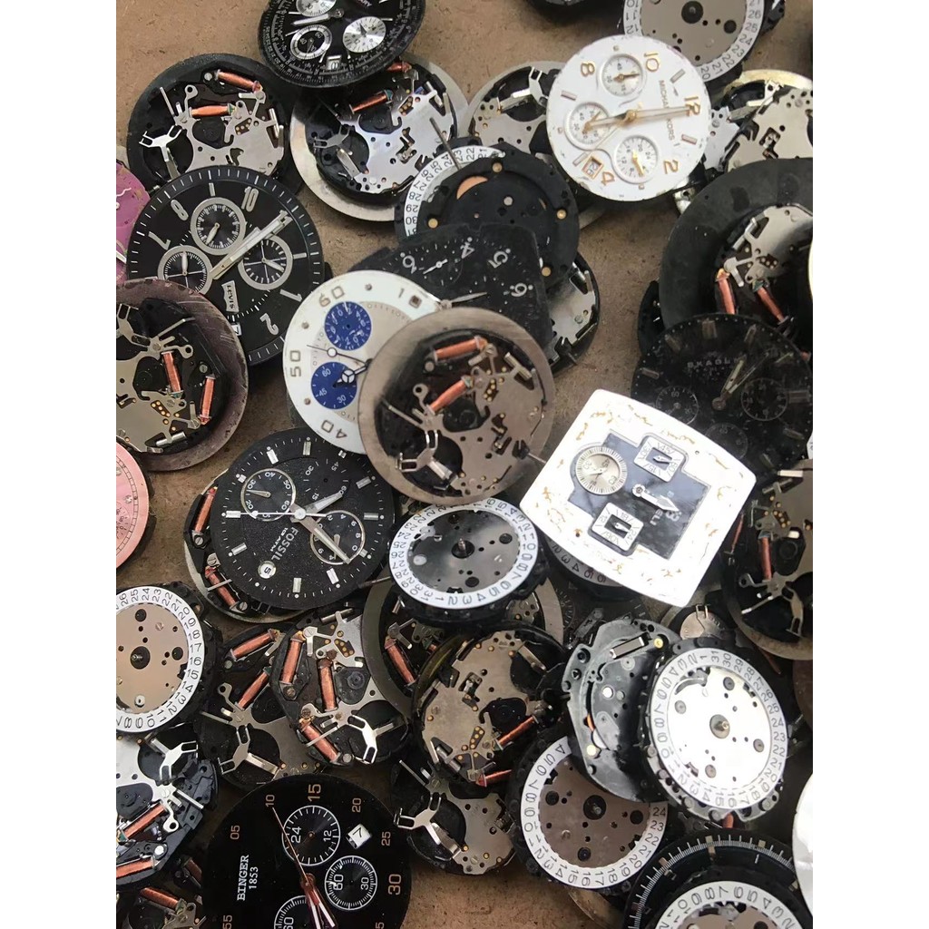 ญี่ปุ่นญี่ปุ่น VD54 VD57 Multi-Function Quartz Old Watch Movement Two Watch Lovers Repair Master Pra