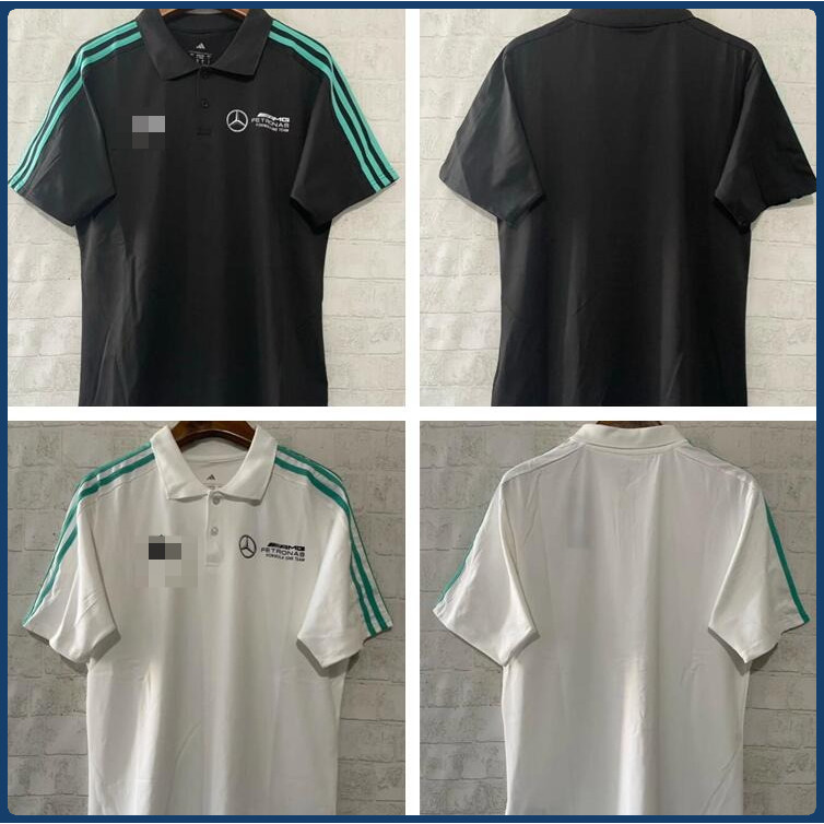 ใหม่ 2025 2026 Mercedes AMG Petronas F1 Small Logo T-Shirt - สีขาวและสีดํา 1:1