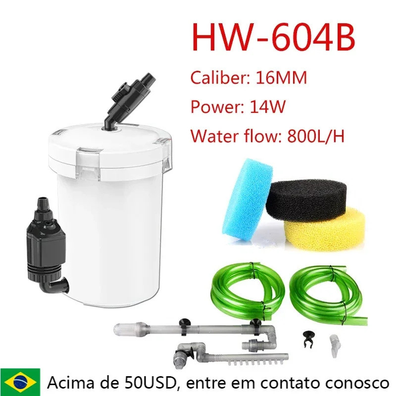 SUNSUN ถังกรองกรองตู้ปลา Aquarium อุปกรณ์ทนทาน HW-604 HW-604B EW-604 EW-604B