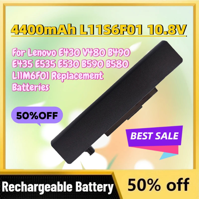 อัพเกรด 4400mAh L11S6F01 10.8V แบตเตอรี่แล็ปท็อปสําหรับ Lenovo E430 V480 B490 E435 E535 E530 B590 B5