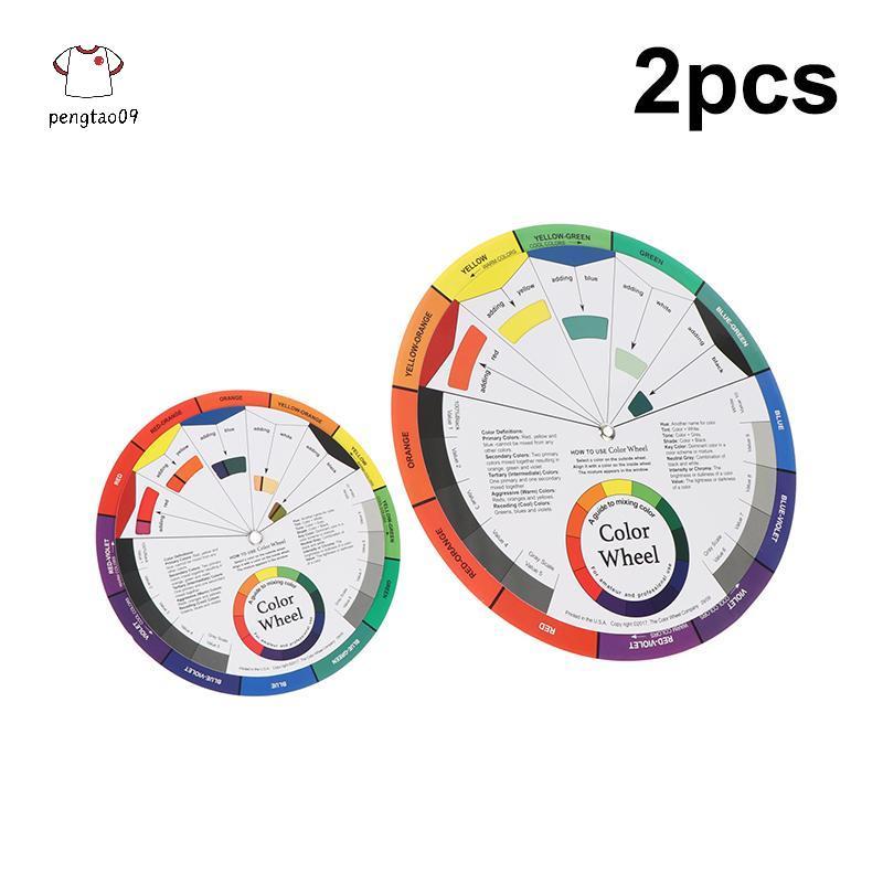 Pengtao09 12 สีเล็บแสดงกระดาษล้อ 2 ชิ้นแต่งหน้า Pigment Chart Board สําหรับ Professional Salon Beauty ใหม่