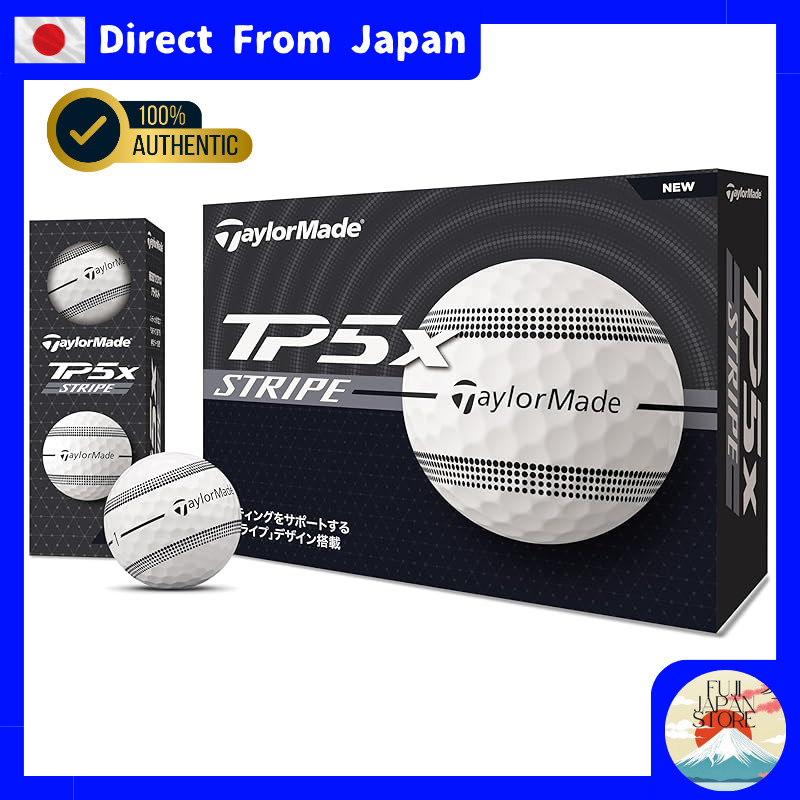 TaylorMade TMJ24 TP5/TP5x Stripe Golf Balls - White