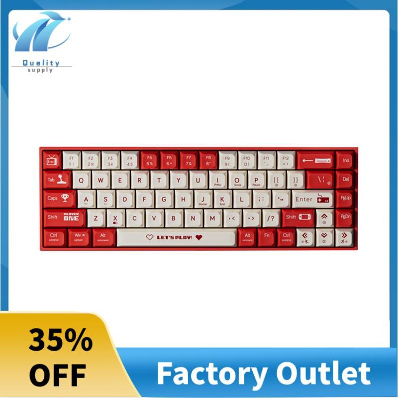 Superb AK680 คีย์บอร์ดเกม ABS Keycap 68 คีย์คีย์บอร์ดแบบมีสาย Hot Swap สําหรับแล็ปท็อปพีซี