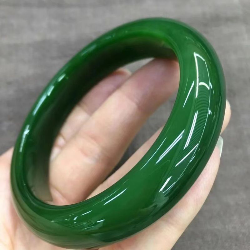 GG Spinach Green Emperor Green Hetian Color Turquoise Bracelet Womens Spinach Green Yang Green Widen