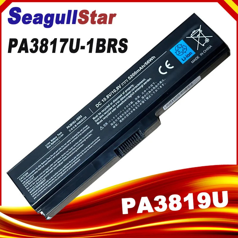 แบตเตอรี่แล็ปท็อปสําหรับโตชิบา Satellite A660 C640 C650 C655 C660 L510 L630 L640 L650 U400 PA3817U-1