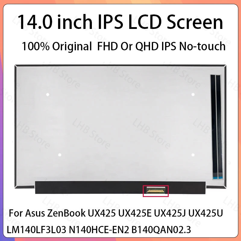 14 นิ้วหน้าจอ LCD LM140LF3L03 N140HCE-EN2 B140QAN02.3 สําหรับ Asus ZenBook UX425E UX425J UX425U จอแส