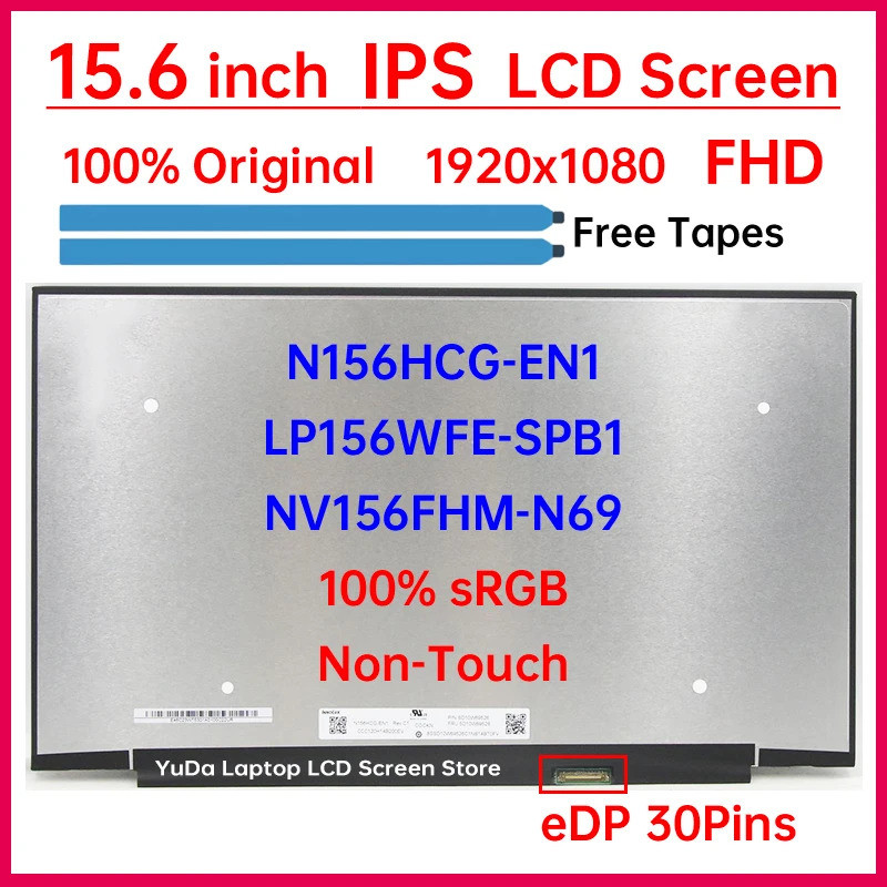 15.6 "หน้าจอ LCD แล็ปท็อป NV156FHM-N69 N156HCG-EN1 LP156WFE-SPB1 จอแสดงผล Matrix แผงเปลี่ยน 1920x108
