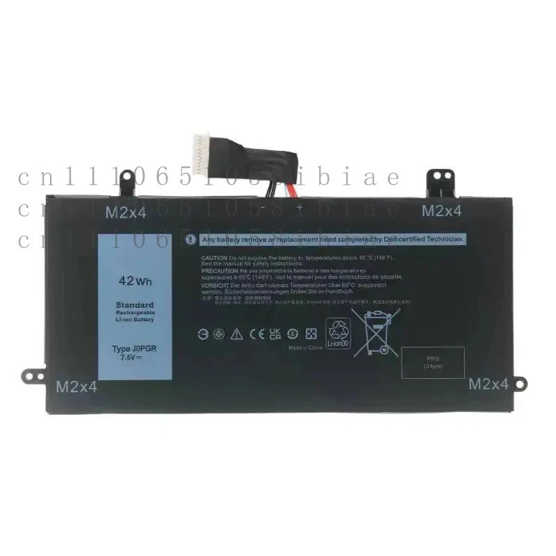 ใหม่ 7.6V 42Wh J0PGR แบตเตอรี่แล็ปท็อปสําหรับ Dell Latitude 12 5285 2-in-1 Series 12 5290 2-in-1 Ser