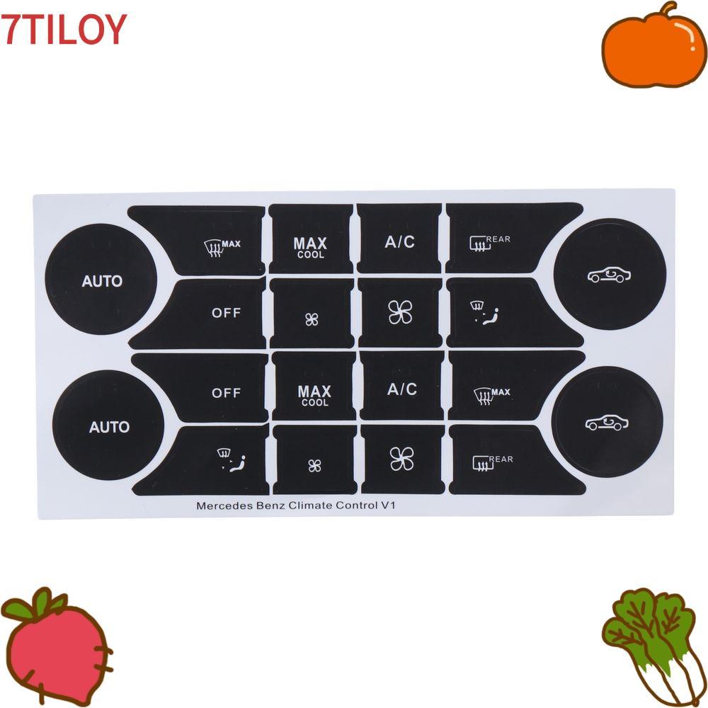 7TILOYSHOP ปุ่มควบคุมซ่อมสติกเกอร์, PVC สีดํารถ AC ปุ่มสติกเกอร์,สติกเกอร์ซ่อมรถด้านใน Trim สติกเกอร์ Fit สําหรับ Benz C-Class 2008-2014,สําหรับ W204 C250 C350