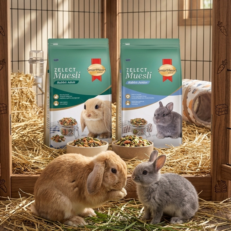 Zelect Muesli SmartHeart Gold สมาร์ทฮาร์ท โกลด์ อาหารลูกกระต่าย และ กระต่ายโต สูตรซีเลกต์ มูสลี่ 500 g.