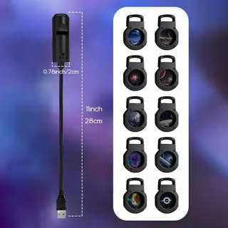 PUCOOL LED Galaxy Night Lamp Projector 1 แสง 10 ภาพเปลี่ยนได้สําหรับห้องเกมและพื้นที่ห้องนั่งเล่น