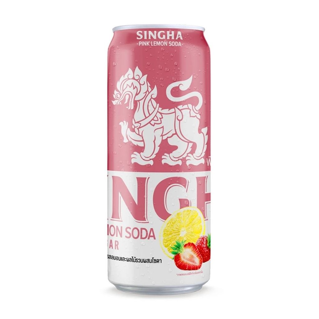 สิงห์ พิงก์เลมอนโซดา Singha Pink Lemon Soda 330ml.
