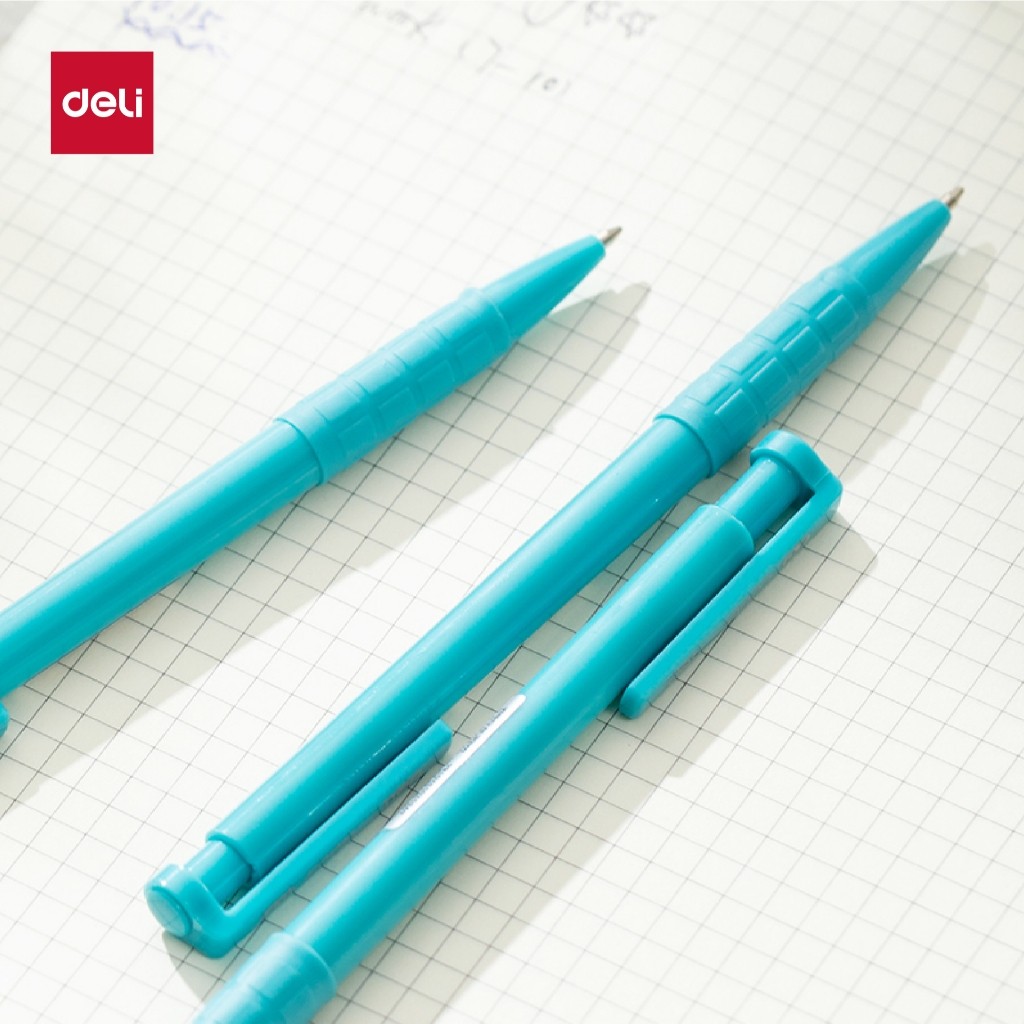 Deli أقلام حبر جاف بزر Q00330 ‏0.7 مم أزرق (12 قلماً) — صورة 5