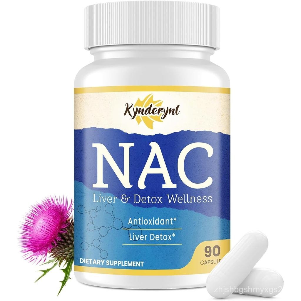 อาหารเสริม NAC N-Acetyl Cysteine | โดสสูง NAC 1000mg สําหรับตับเน้น | N-Acetyl-L-Cysteine with & | N