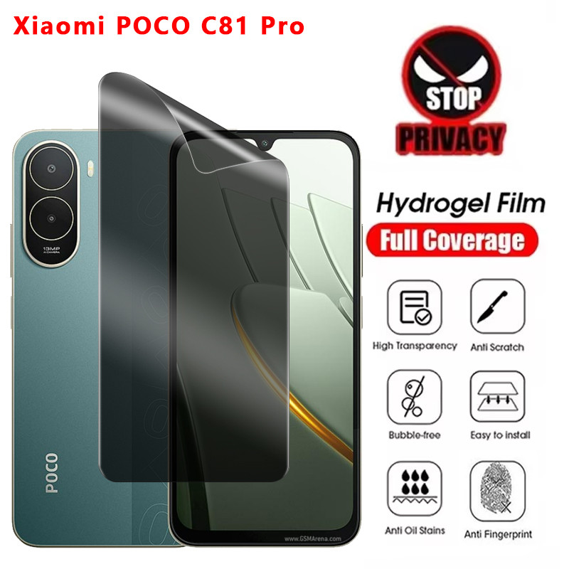 1 ~ 3 ชิ้น Anti-Spy Hydrogel ฟิล์มสําหรับ Xiaomi Poco C81 Pro 4G 5G 2026 Mi PocoC81 PocoC81Pro C81Pr