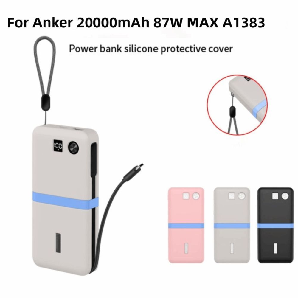 Power Bank แบบพกพา Charger Soft สําหรับ Anker 20000mAh 87 W/A1383 ซิลิโคน Anti-Fall ป้องกันสําหรับ A