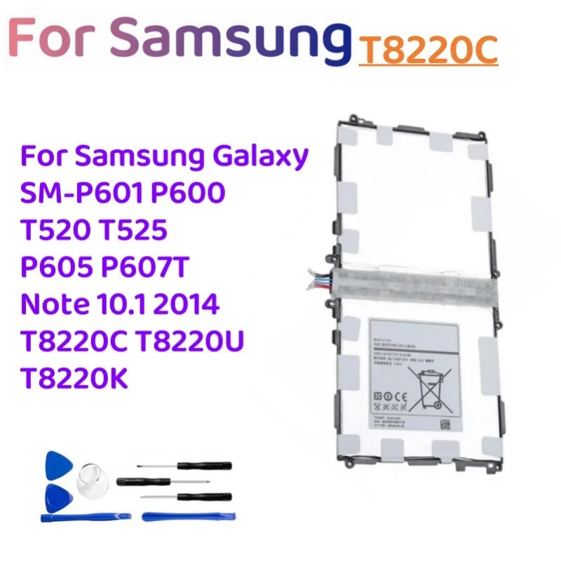 T8220C T8220E T8220U T8220K แบตเตอรี่แท็บเล็ตสําหรับ Galaxy หมายเหตุ 10.1 2014 Edition Tab Pro P600 