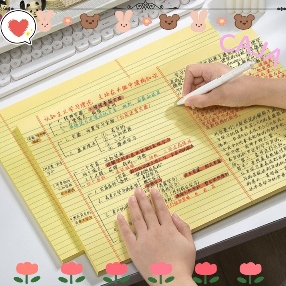 CAJA1 กระดาษร่าง 50 แผ่น นักเรียนวางแผนใจเขียนสมุด A3, นักเรียน Notepad A3 แบบฉีกขาดได้อเนกประสงค์
