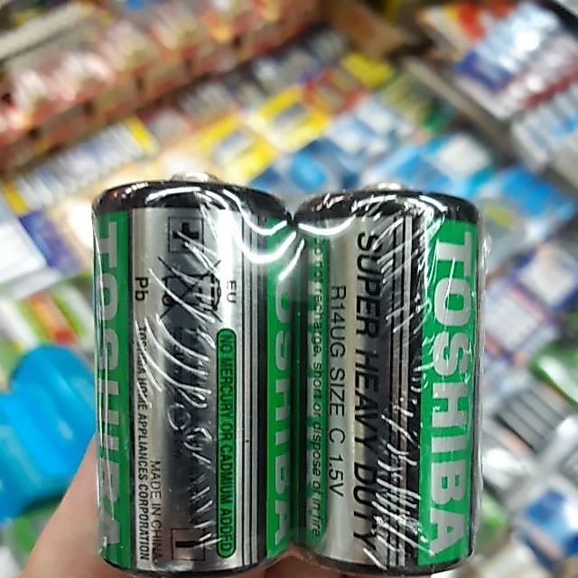 ถ่าน Size C Alkaline Panasonic, Energizer, Duracell, Toshiba, GP (ขนาดกลาง LR14) 1.5V จำนวน2ก้อน ของแท้บริษัท