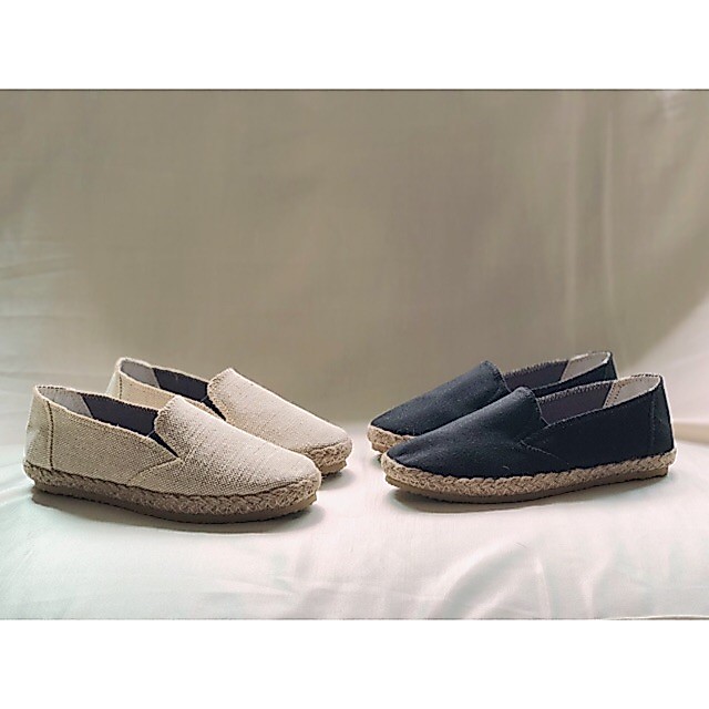 (มีพร้อมส่ง + Preorder //หากมีพร้อมะส่งจะจัดส่งให้เลย) รองเท้าสลิปออน แฮนด์เมด Espadrilles Slip on - Handmade Plus+