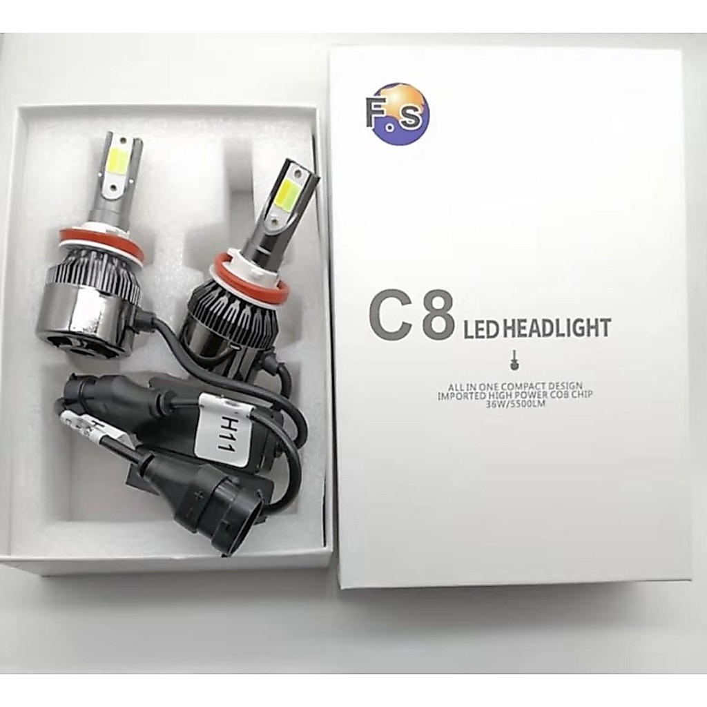 ไฟหน้า 3สี รุ่น C8 H11 36W ใส่ได้ 12-24 โวลต์- กันน้ำ 100% ,รับประกัน 7 วัน