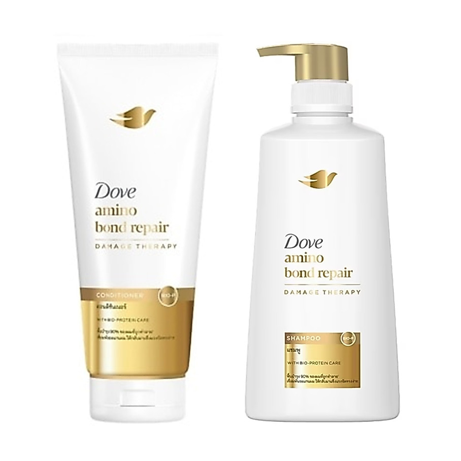 Dove Amino Bond Repair Set (Conditioner + Shampoo 330ml.) โดฟ อะมิโน บอนด์ รีแพร์ เซ็ทบำรุงผม (คอนดิชันเนอร์ + แชมพู)