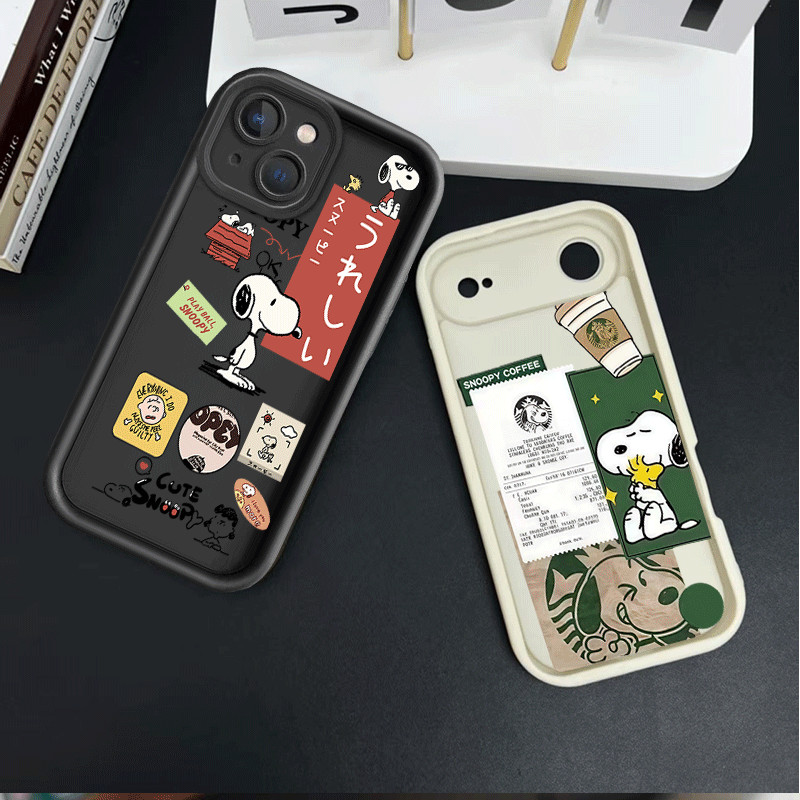 กาแฟ Snoopy สําหรับ Xiaomi 17T 15T Pro POCO X8 Pro Max F8 Ultra X7 X6 X5 M7 F7 M6 F5 Pro 4G 5G ซิลิคอนนุ่มกรณี
